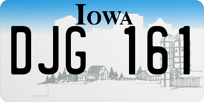 IA license plate DJG161