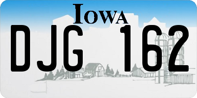 IA license plate DJG162
