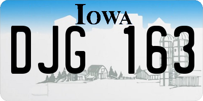 IA license plate DJG163