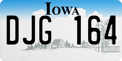 IA license plate DJG164