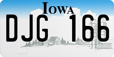 IA license plate DJG166