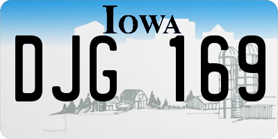 IA license plate DJG169