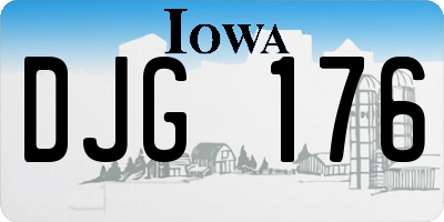 IA license plate DJG176