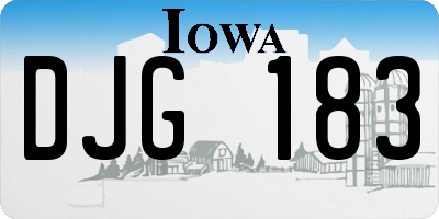 IA license plate DJG183