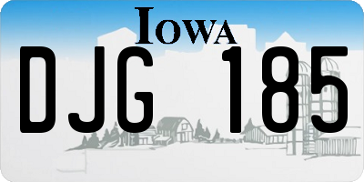 IA license plate DJG185