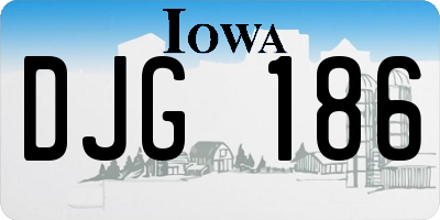 IA license plate DJG186