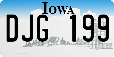 IA license plate DJG199
