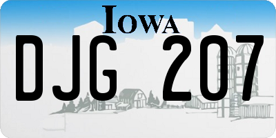IA license plate DJG207