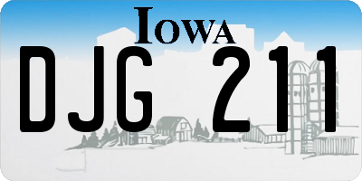IA license plate DJG211