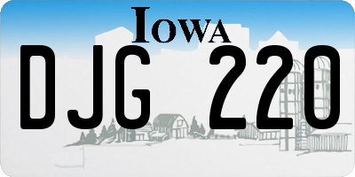 IA license plate DJG220