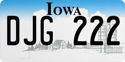 IA license plate DJG222