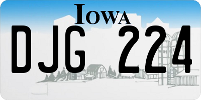 IA license plate DJG224