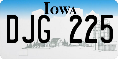 IA license plate DJG225