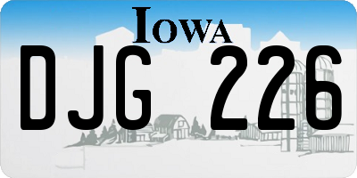 IA license plate DJG226