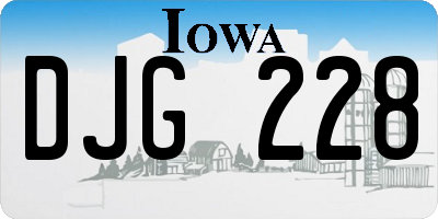 IA license plate DJG228