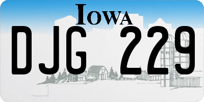 IA license plate DJG229