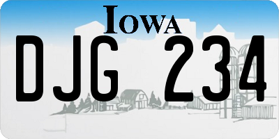 IA license plate DJG234