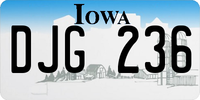 IA license plate DJG236