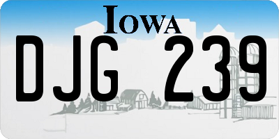 IA license plate DJG239