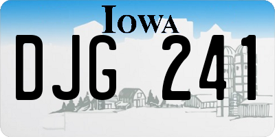 IA license plate DJG241