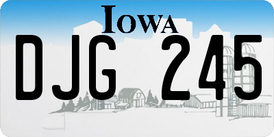 IA license plate DJG245