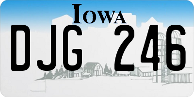 IA license plate DJG246