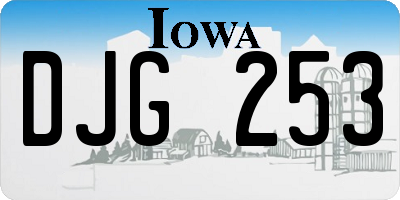 IA license plate DJG253