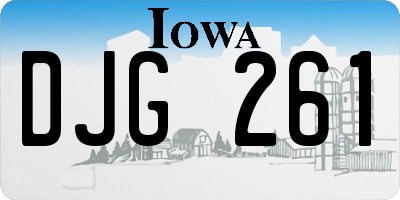IA license plate DJG261