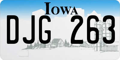 IA license plate DJG263
