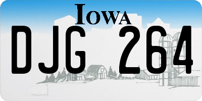 IA license plate DJG264