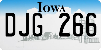 IA license plate DJG266