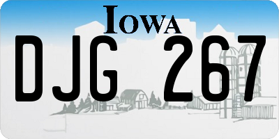 IA license plate DJG267