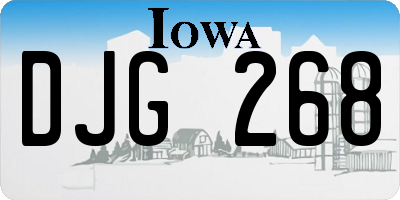 IA license plate DJG268
