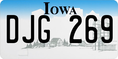IA license plate DJG269