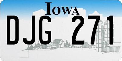 IA license plate DJG271