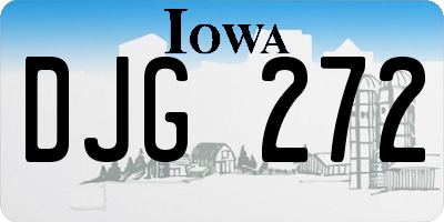IA license plate DJG272