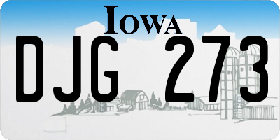 IA license plate DJG273