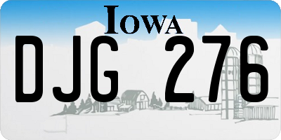 IA license plate DJG276