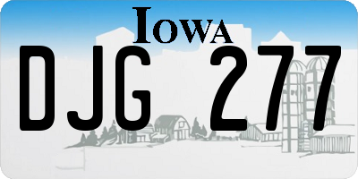 IA license plate DJG277
