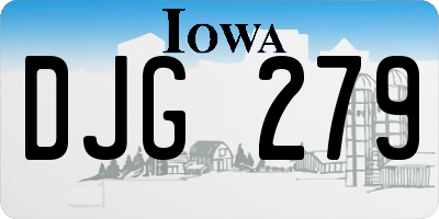 IA license plate DJG279