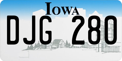 IA license plate DJG280
