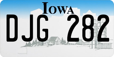 IA license plate DJG282