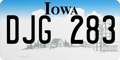 IA license plate DJG283