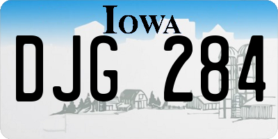 IA license plate DJG284
