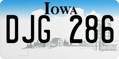 IA license plate DJG286