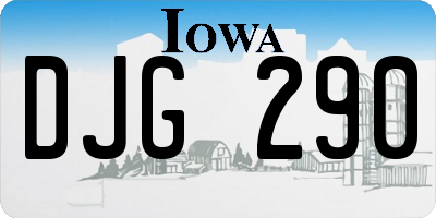 IA license plate DJG290
