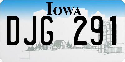 IA license plate DJG291