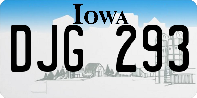 IA license plate DJG293