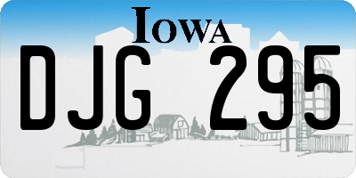 IA license plate DJG295