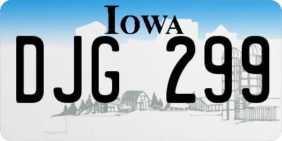 IA license plate DJG299